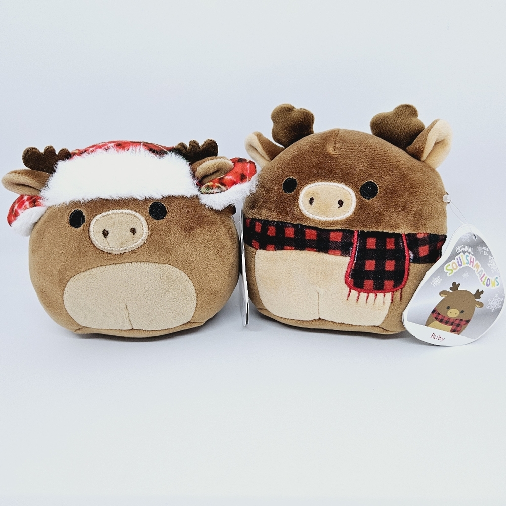 ✨ CLEARANCE✨ Squishmallows - Set of 2 Ruby & Maurice The Moose Mini Plush